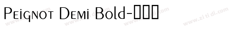 Peignot Demi Bold字体转换